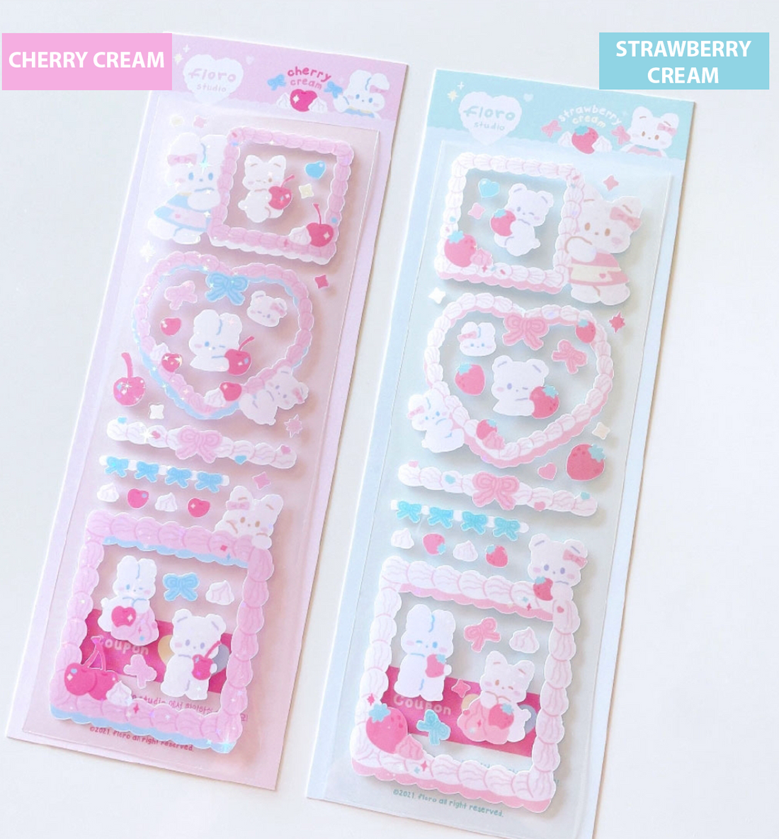 Cream Frame Seal Sticker