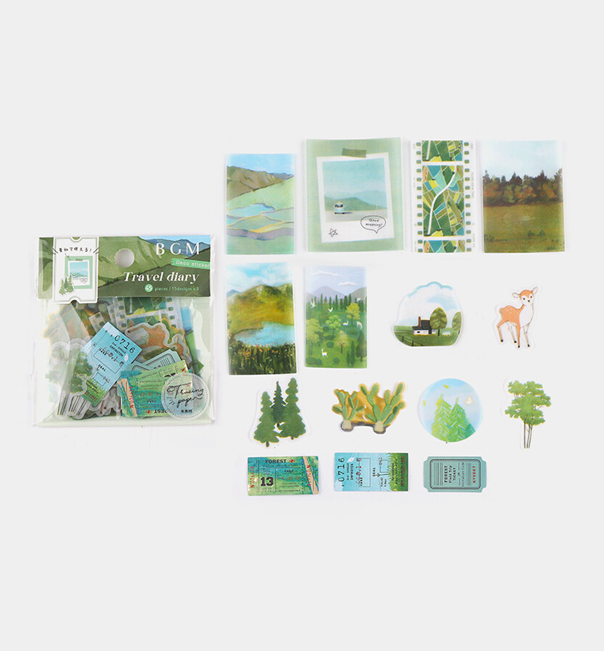 Forest Travel Seal Sticker [Tracing Paper]