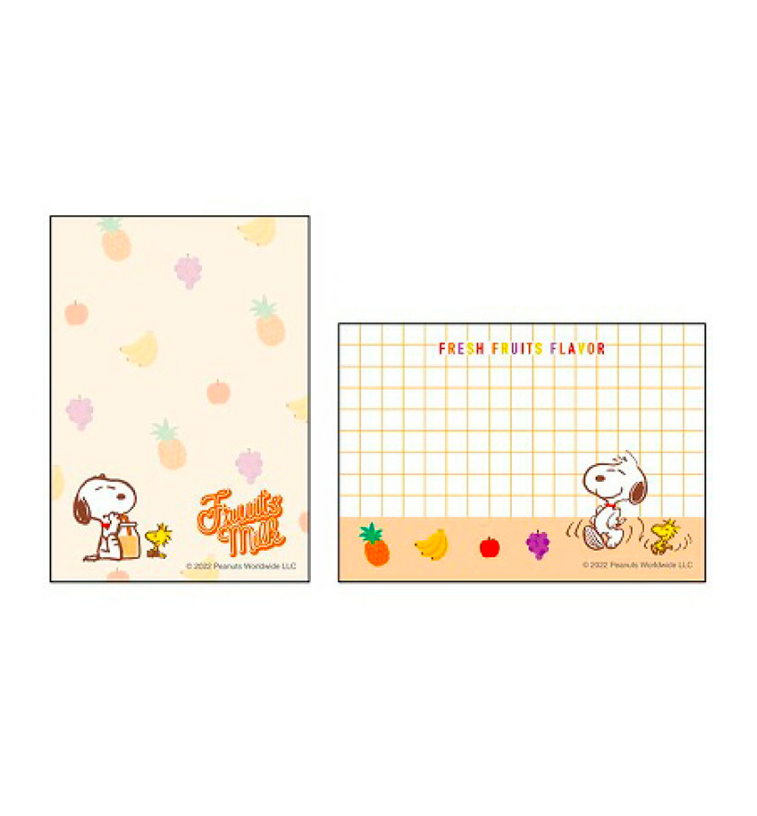 [JAPAN] Peanuts Snoopy Mini Memopad [Fruits]