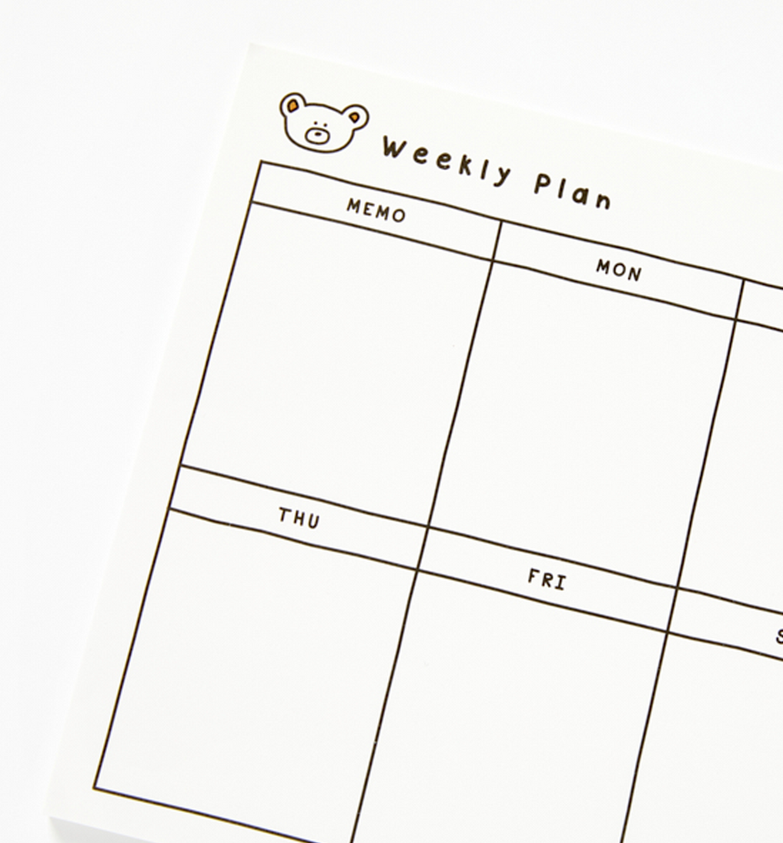 B5 Weekly Bear Weekly Memopad