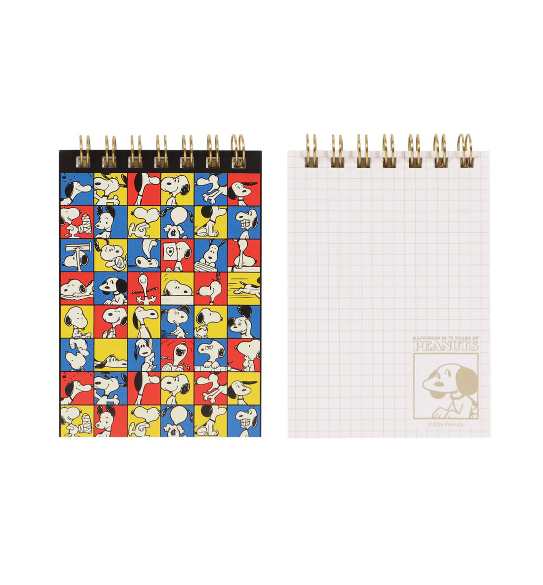 [JAPAN] Peanuts Snoopy Mini Ring Memopad [75 Years Of Peanuts - A]