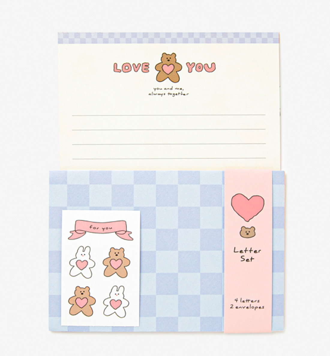 Bear Heart Letters & Envelopes