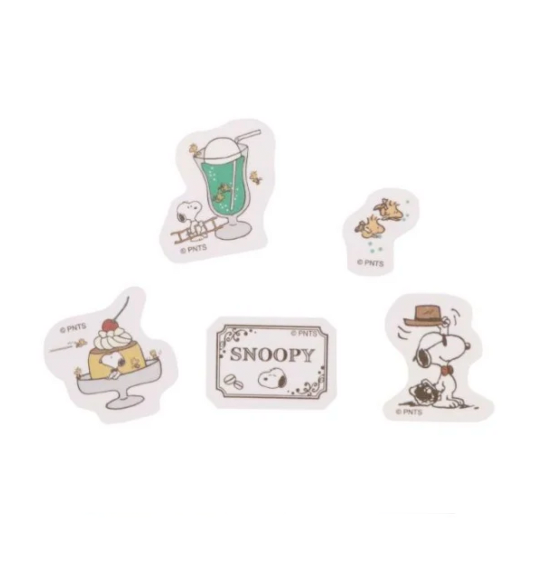 [JAPAN] Peanuts Snoopy Cafe Series Sticker [Soda & Cream]