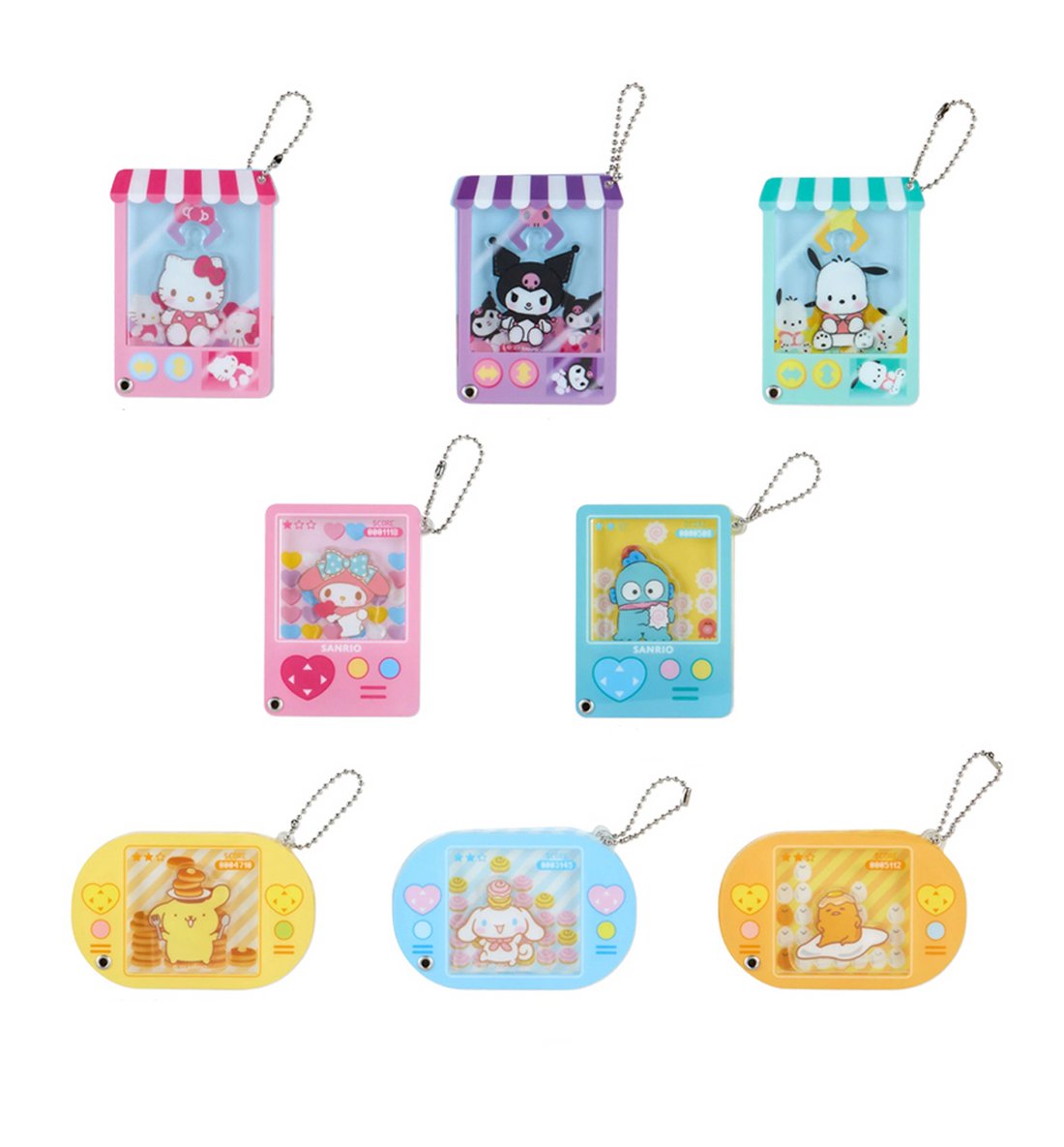 Sanrio Acrylic Charm Key Ring [Game Machine]