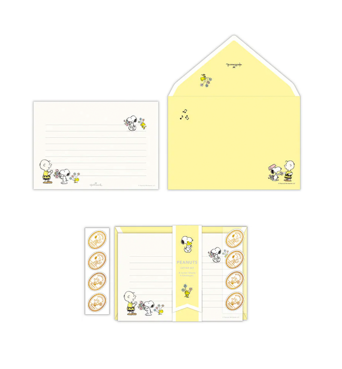 [JAPAN] Peanuts Snoopy Be Yourself Letter Set [Yellow]