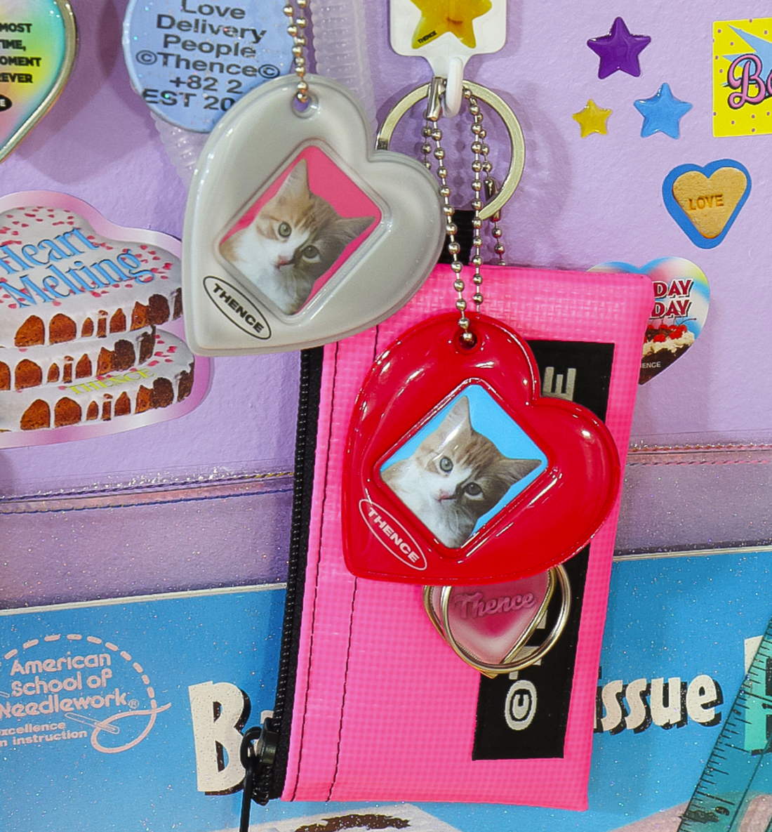 Photo Frame Key Holder [Red Heart]