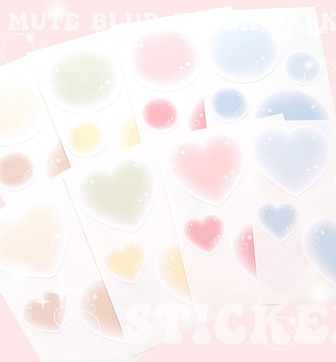 Mute Blur Paper Sticker Set