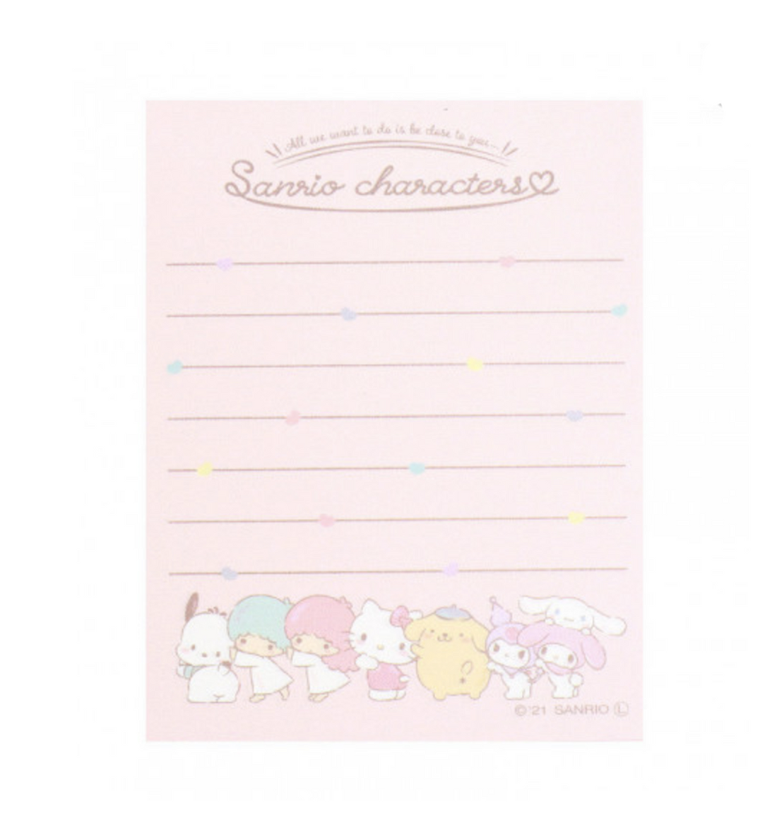 Sanrio Character Mini Memopad [Love Us]