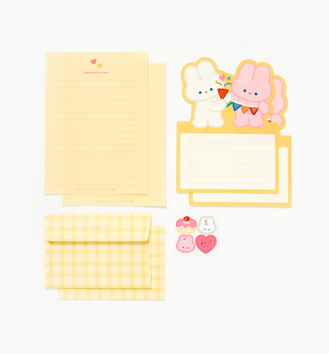 Party Bunny Letters & Envelopes