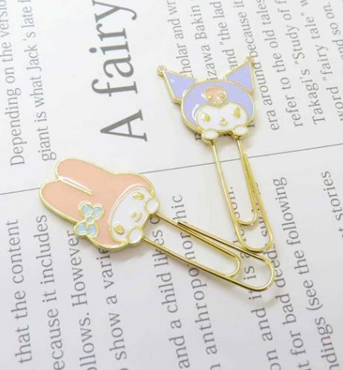 Sanrio Paper Clip [My Melody & Kuromi]