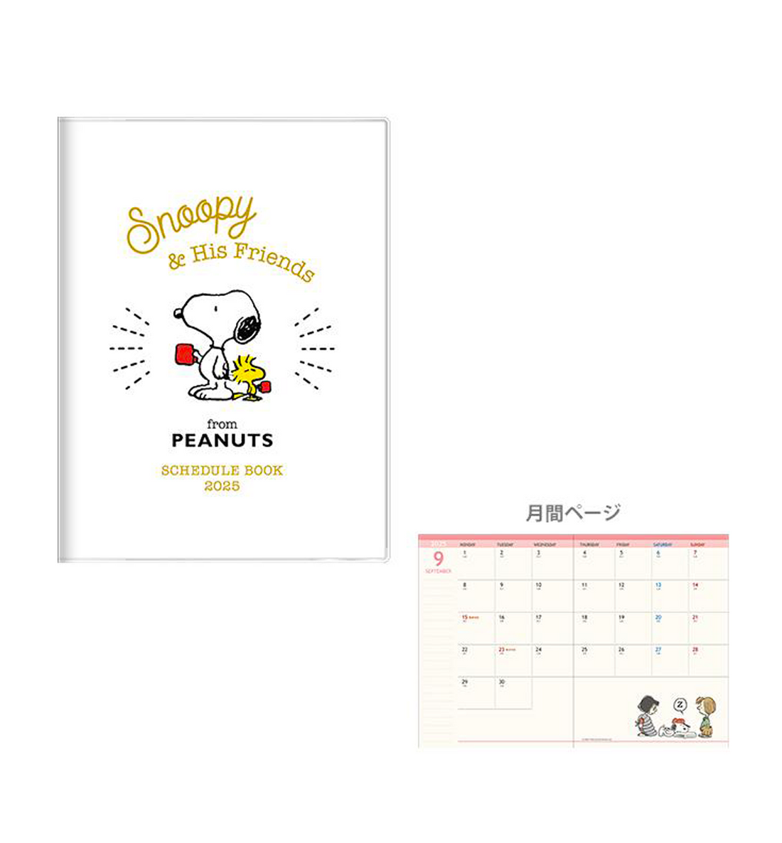 2025 A6 Peanuts Snoopy Monthly Planner [Snoopy & His Friends]