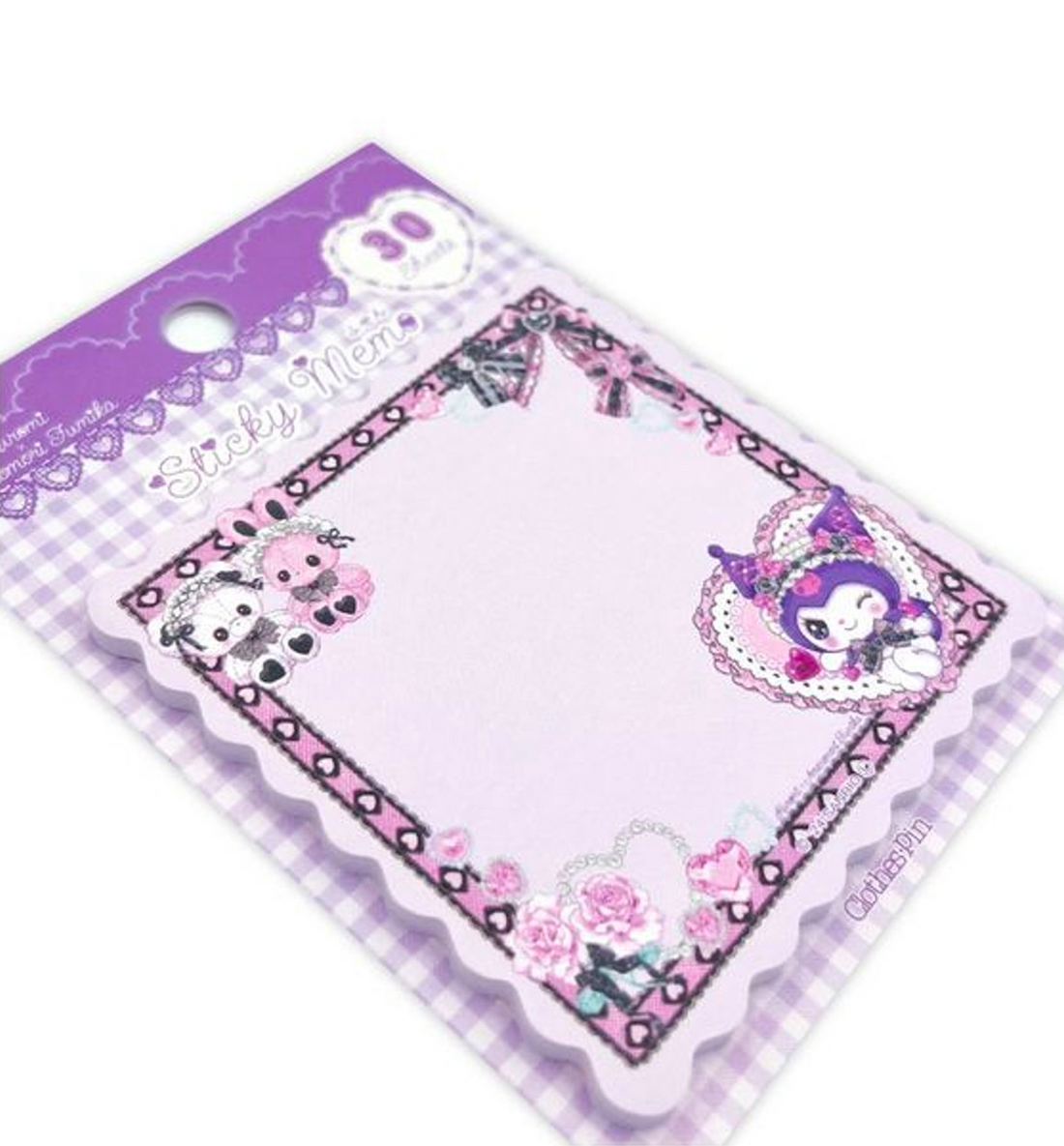 Sanrio × Amenomori Fumika Sticky Note [Kuromi/Lolita Sweetheart]