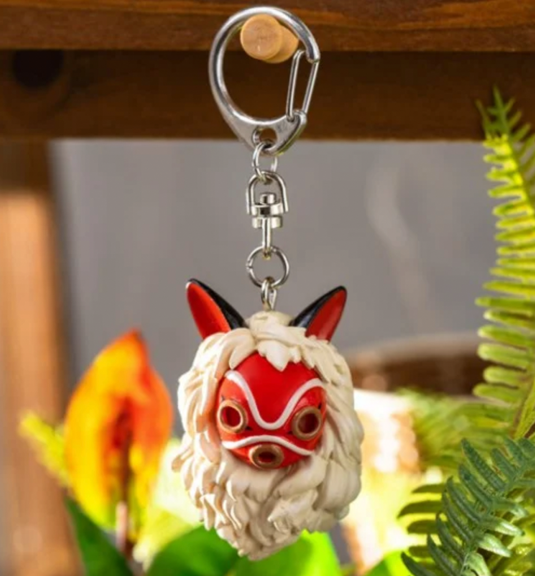 Princess Mononoke Small Keychain [San’s Mask & Kodama]