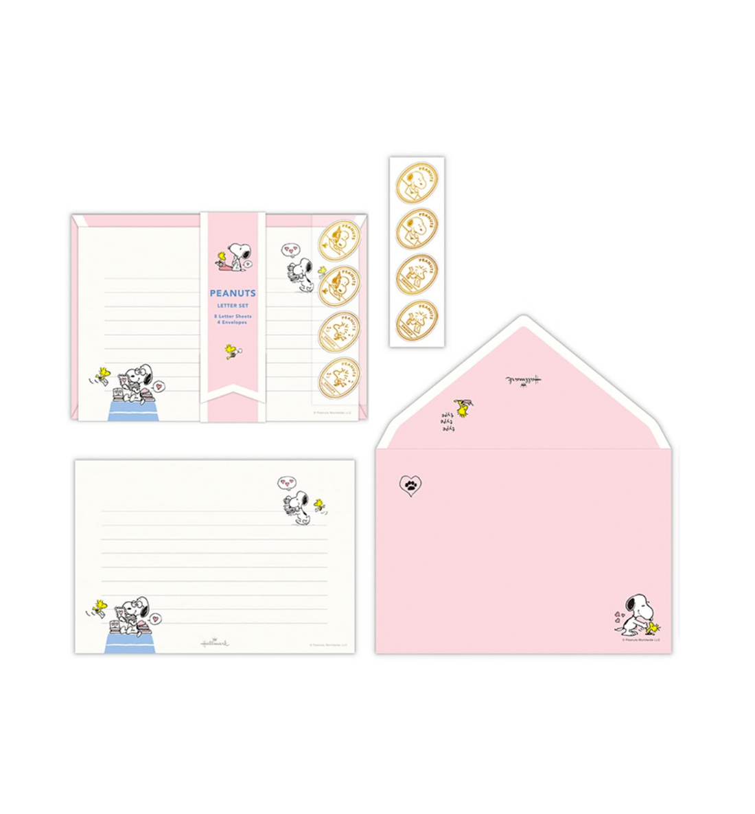 [JAPAN] Peanuts Snoopy Be Yourself Letter Set [Pink]