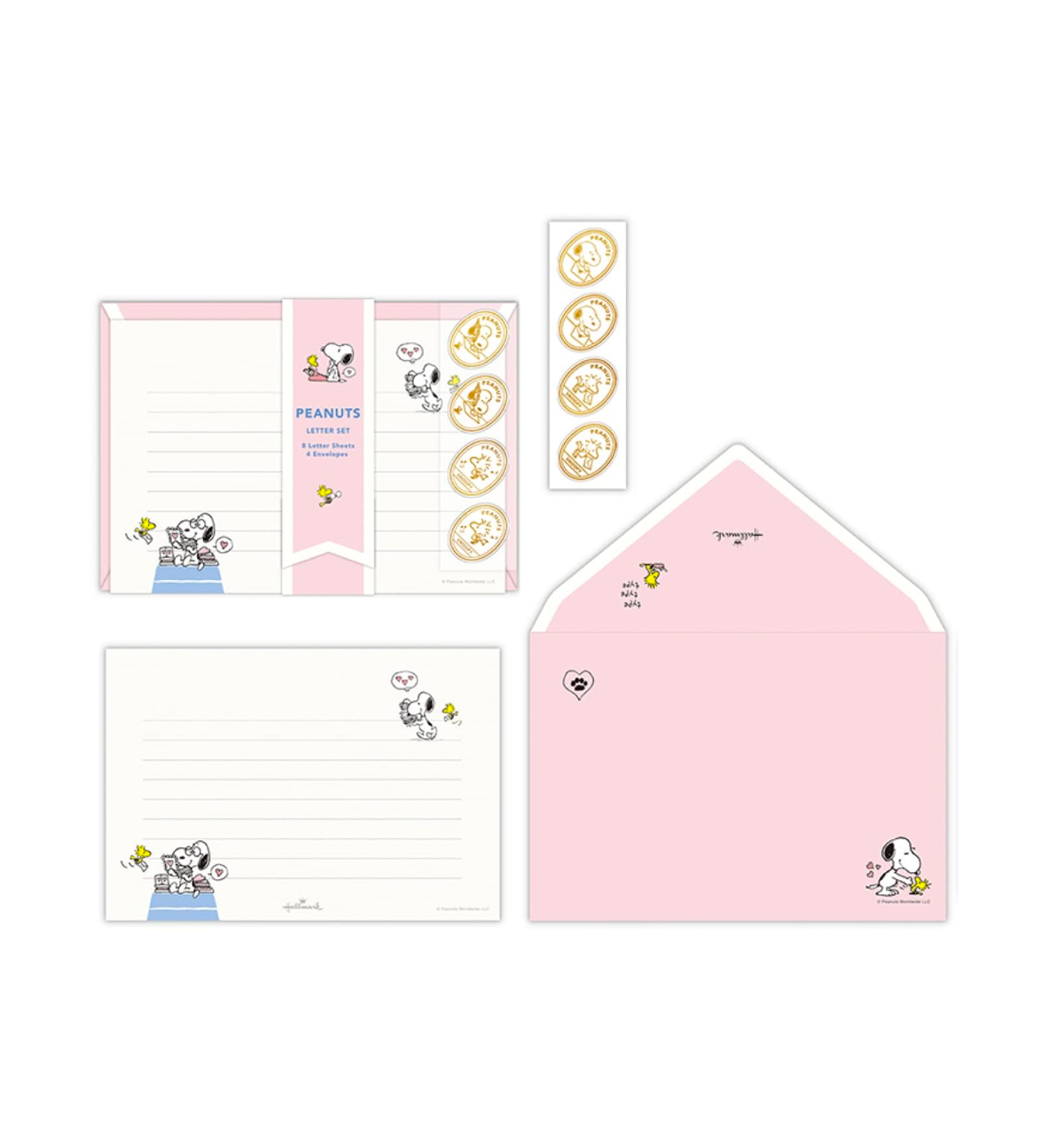 Peanuts Snoopy Be Yourself Letter Set [Pink]