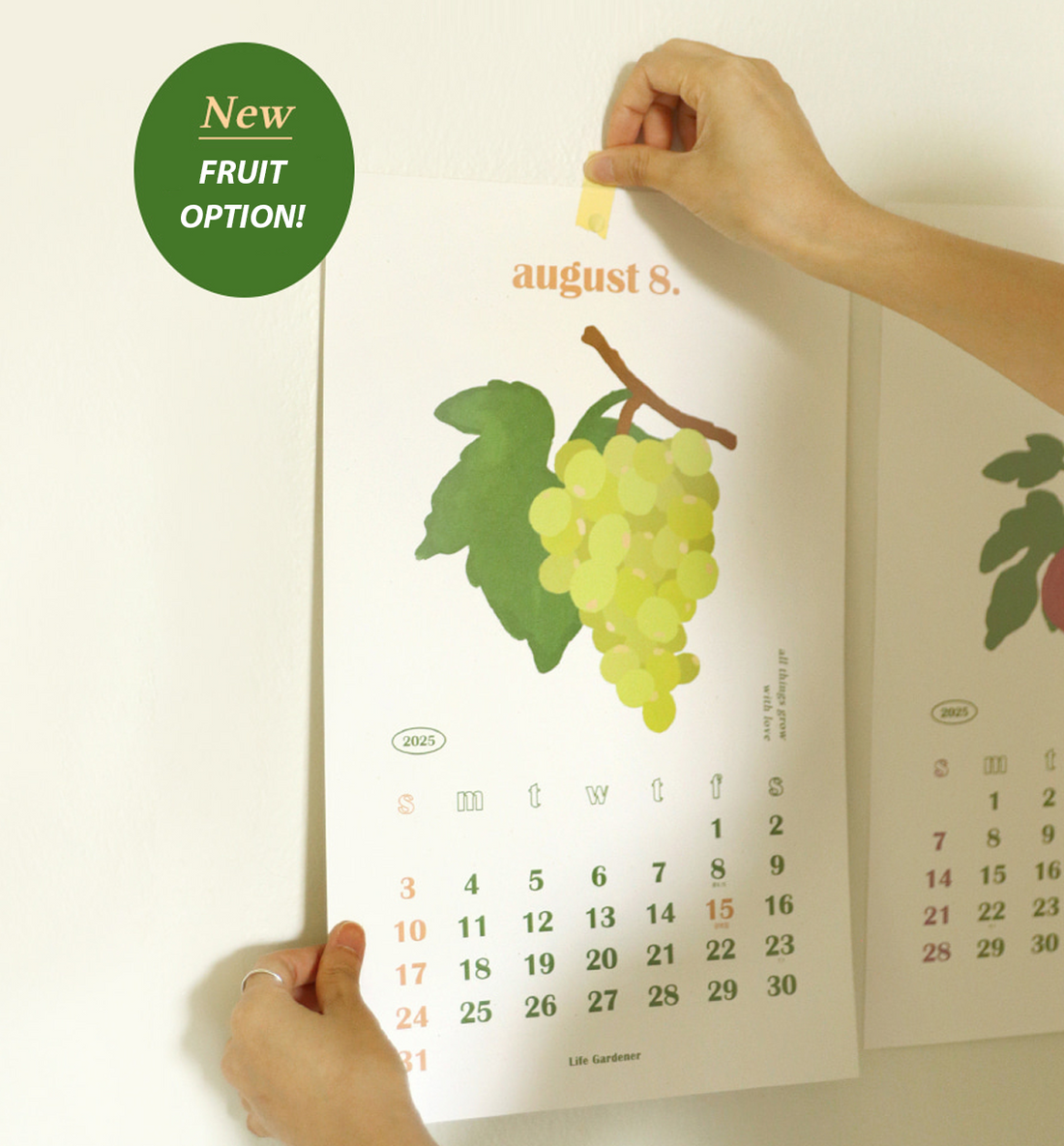 2025 Life Gardener Poster Wall Calendar