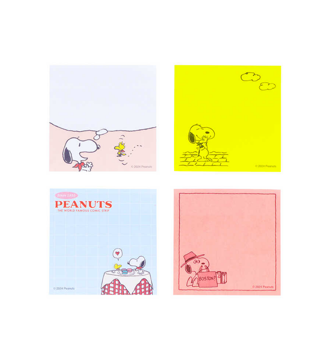 [JAPAN] Peanuts Snoopy Bon Voyage Sticky Note [White]