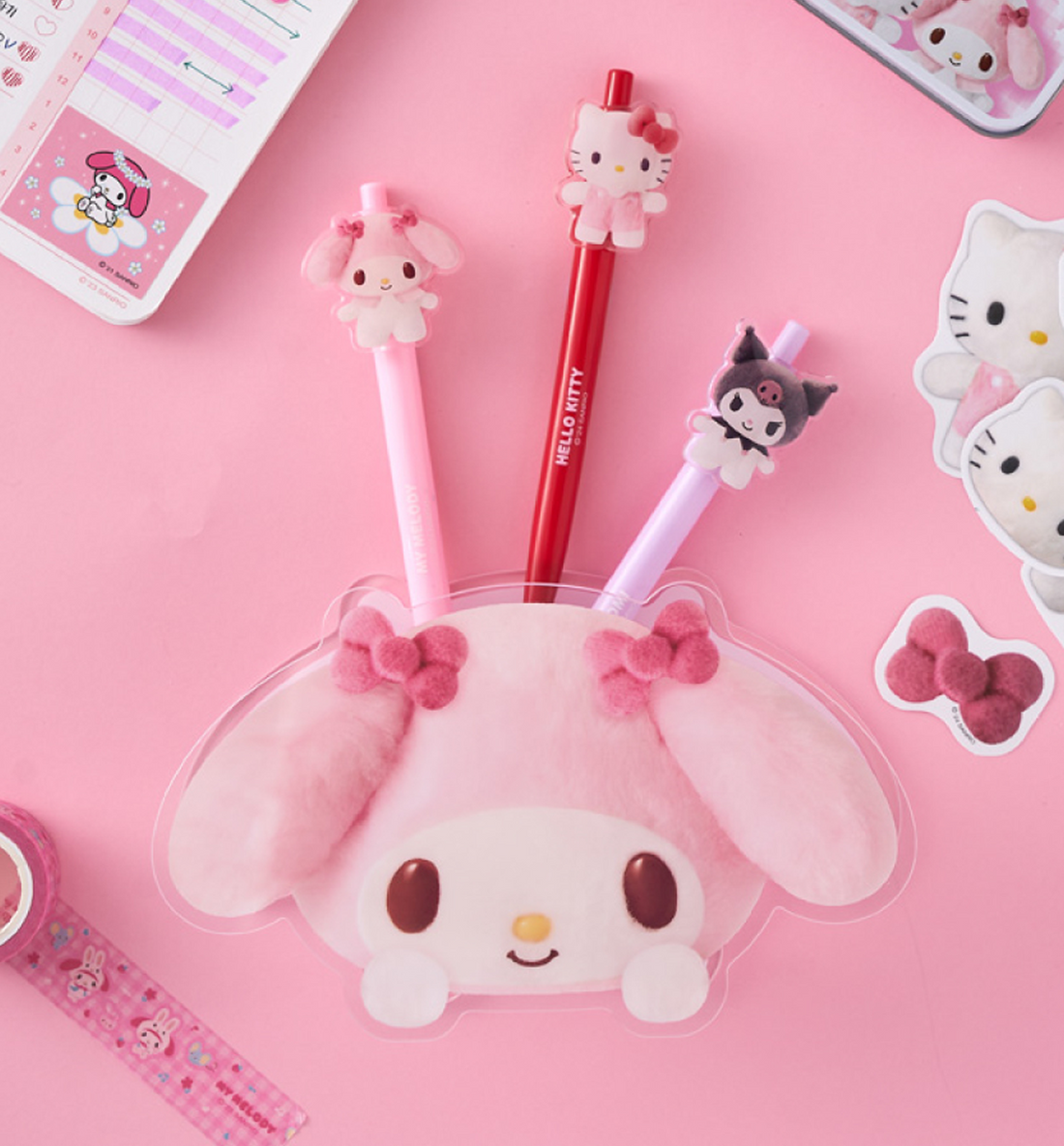 Sanrio Pompom Acrylic Pen Holder