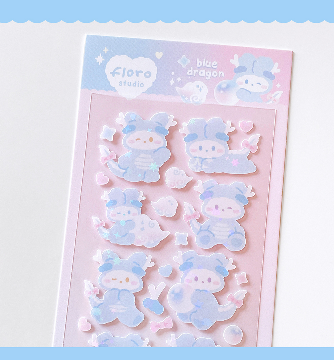 Blue Dragon Babies Seal Sticker