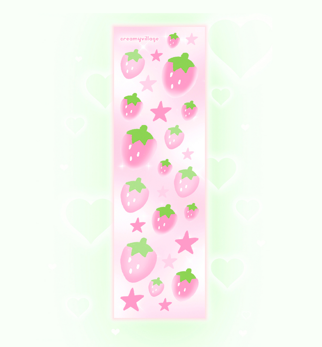 Strawberry Star Seal Sticker