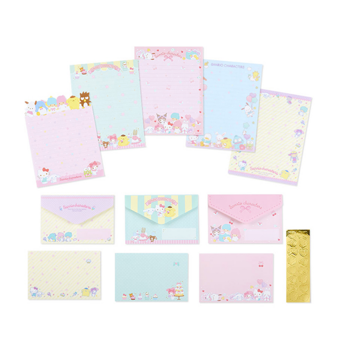 Sanrio Characters Letter Set [Side by Side]