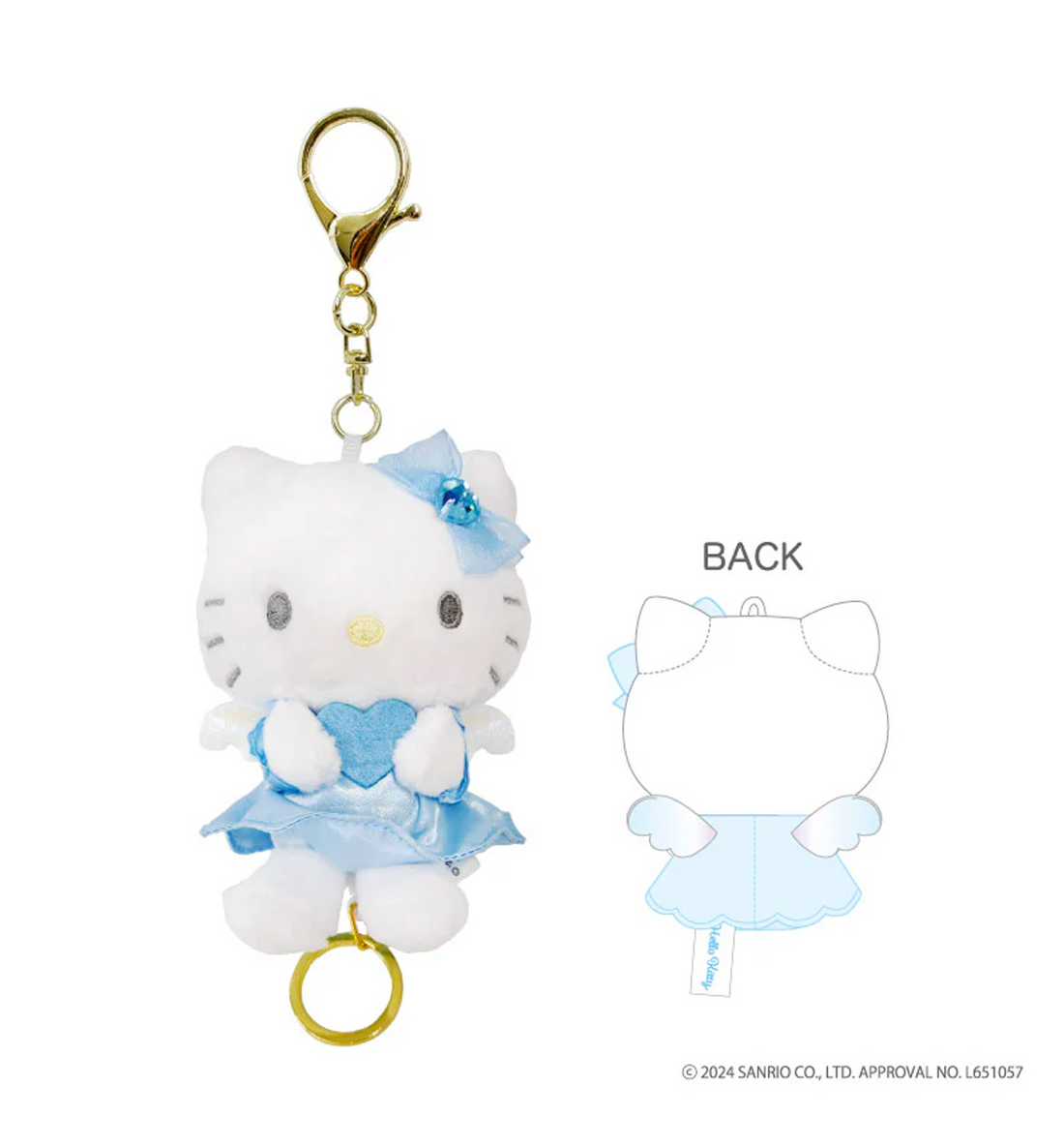 Sanrio 90's Hello Kitty Angel Blue Plush Key Holder [Limited Edition]