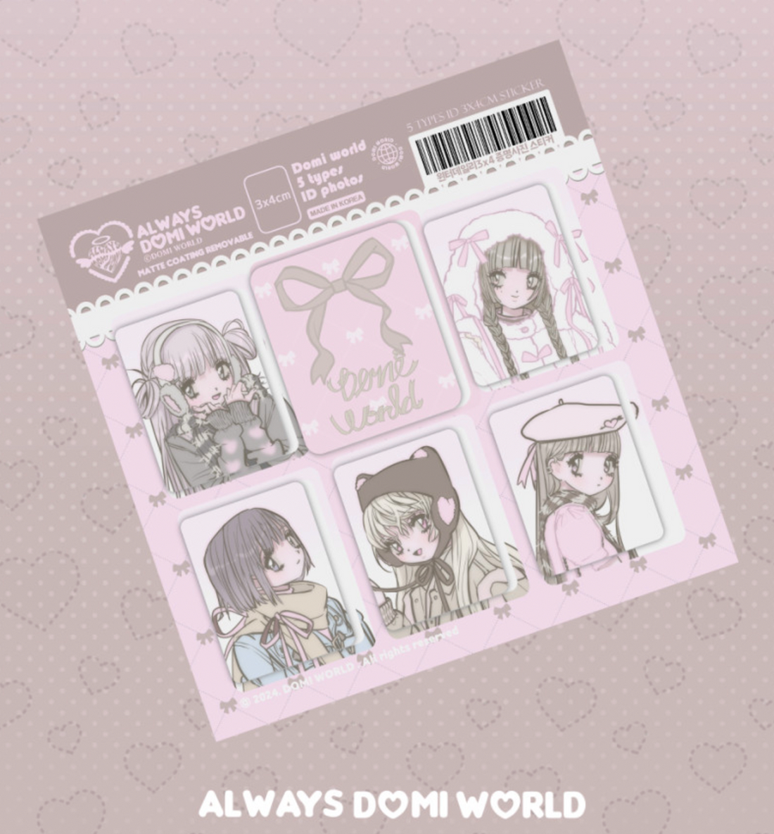 Domi World Winter Look ID Photo Sticker