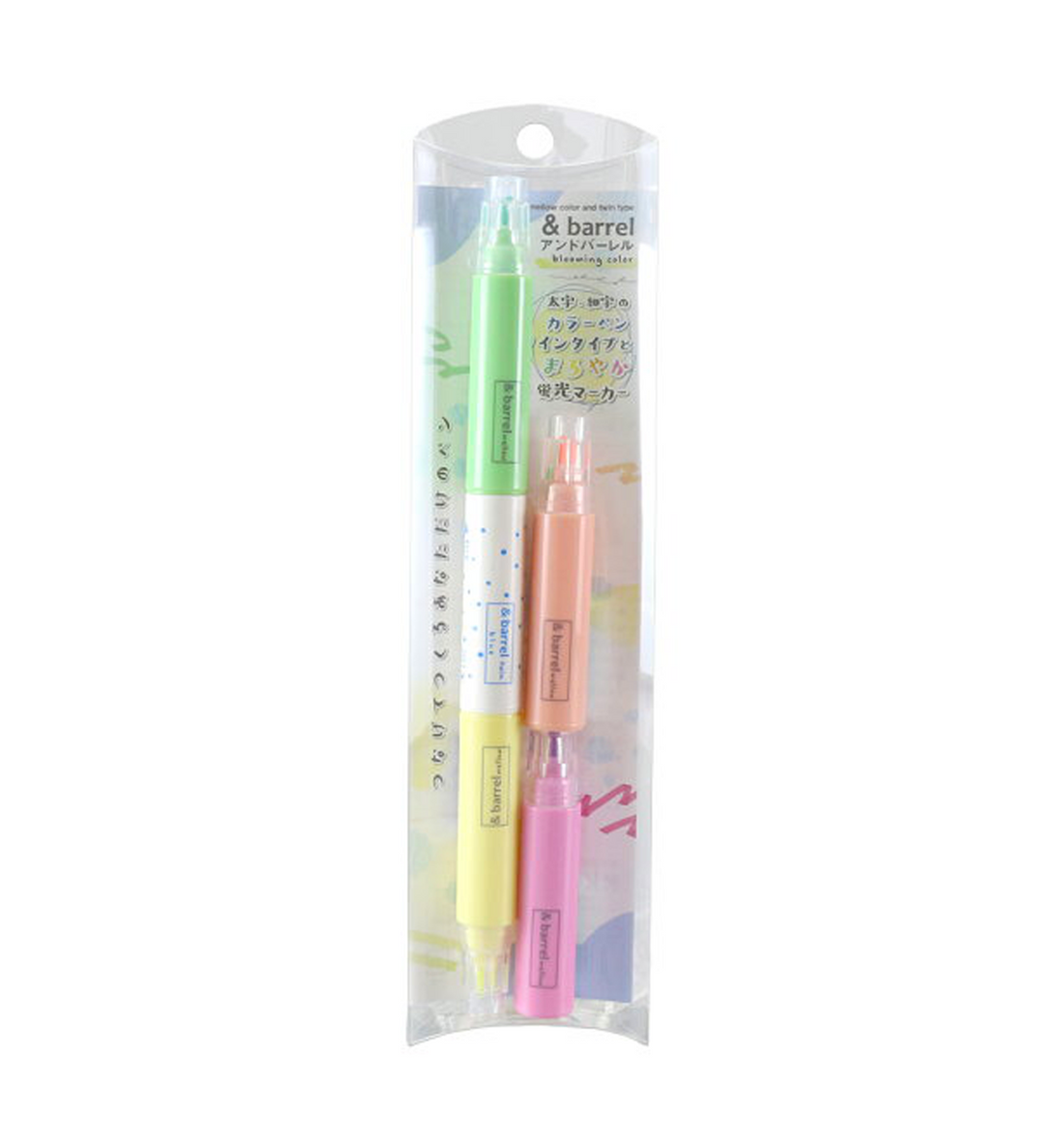 [JAPAN] & Barrel Highlighter Marker & Twin Pen Set [Blooming Color]