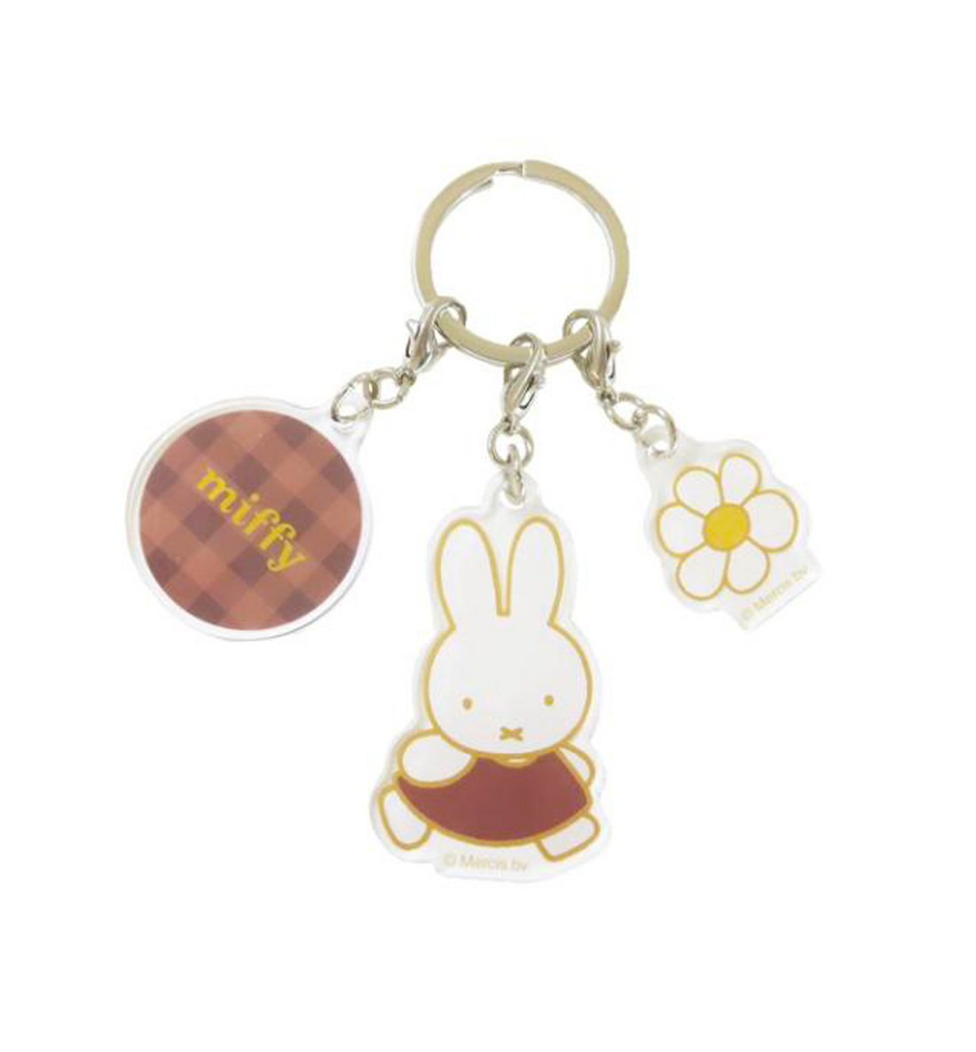 Miffy Acrylic Keyring [Chocolate Flower]