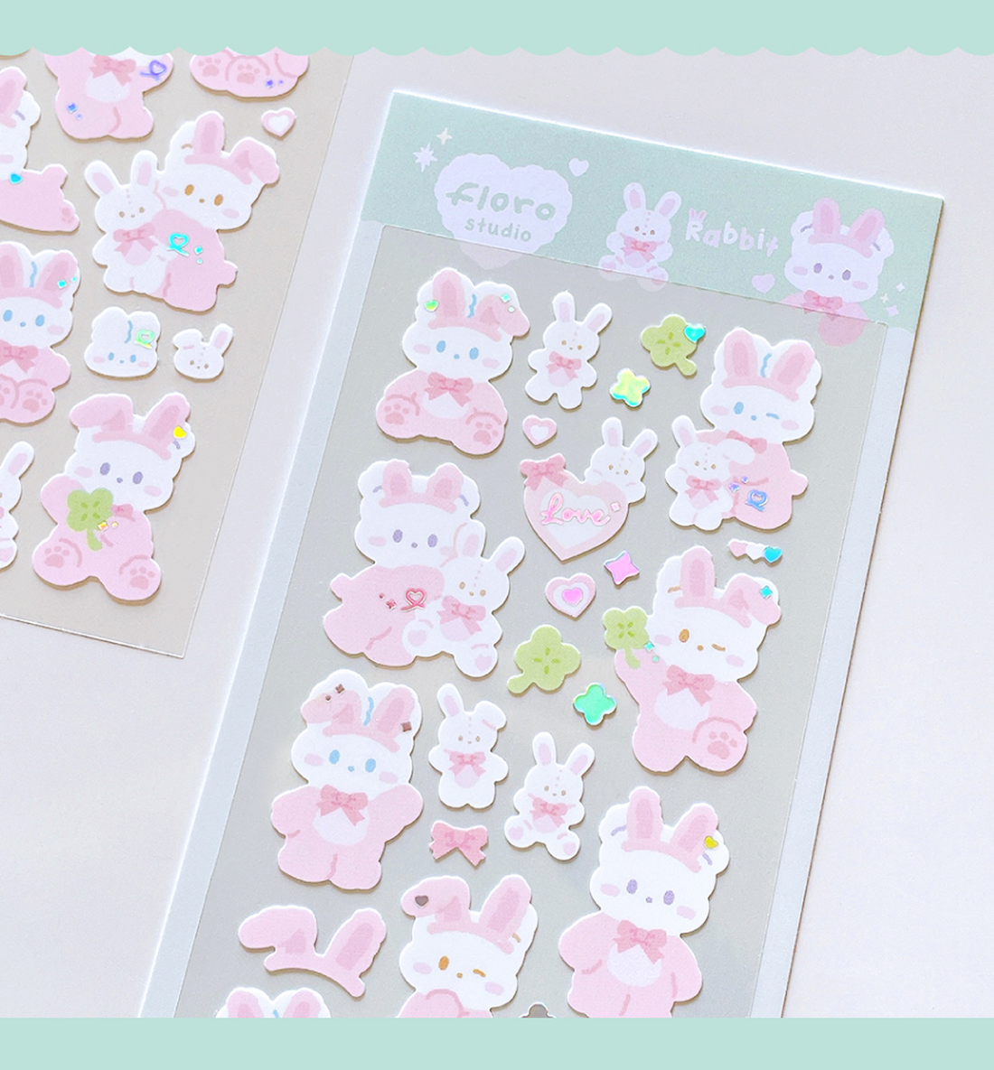 Rabbit Babies Seal Sticker