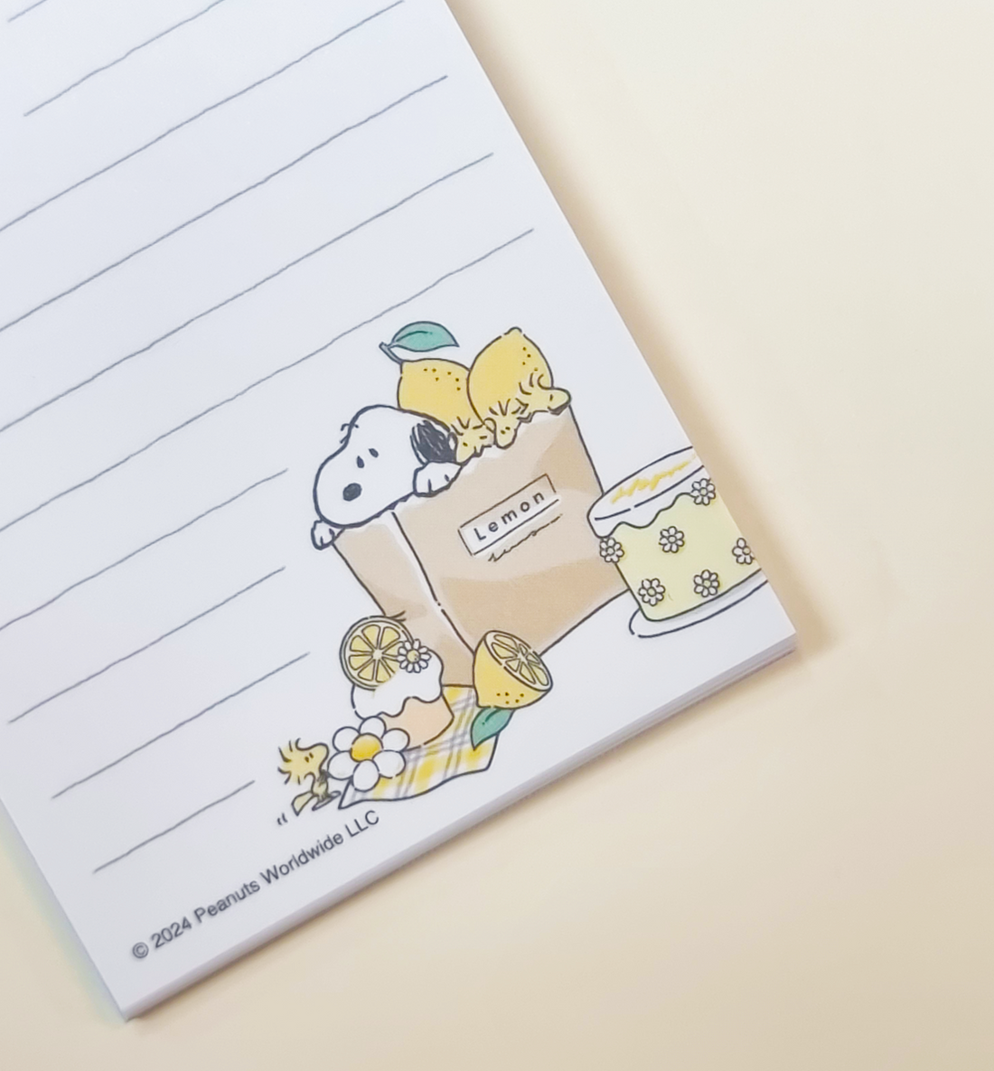 [JAPAN] Peanuts Snoopy Mini Memopad [Lemon]