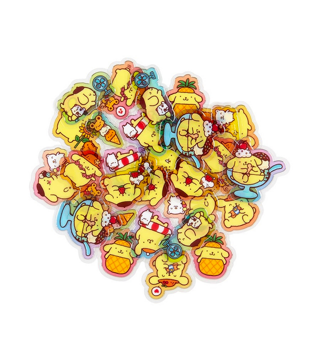 Sanrio Summer Clear Stickers [Pompompurin]