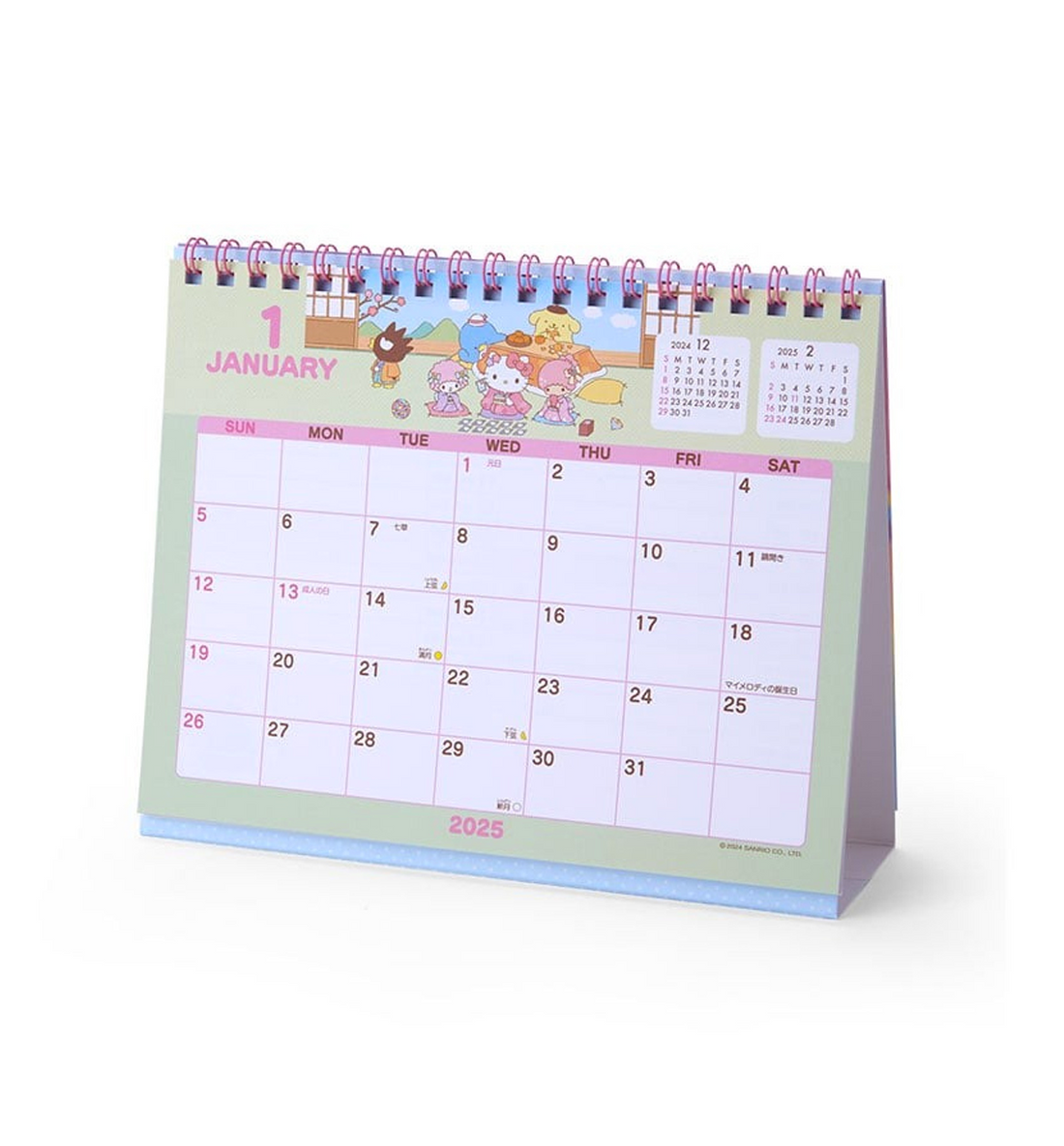 2025 Sanrio Characters Ring Desk Calendar