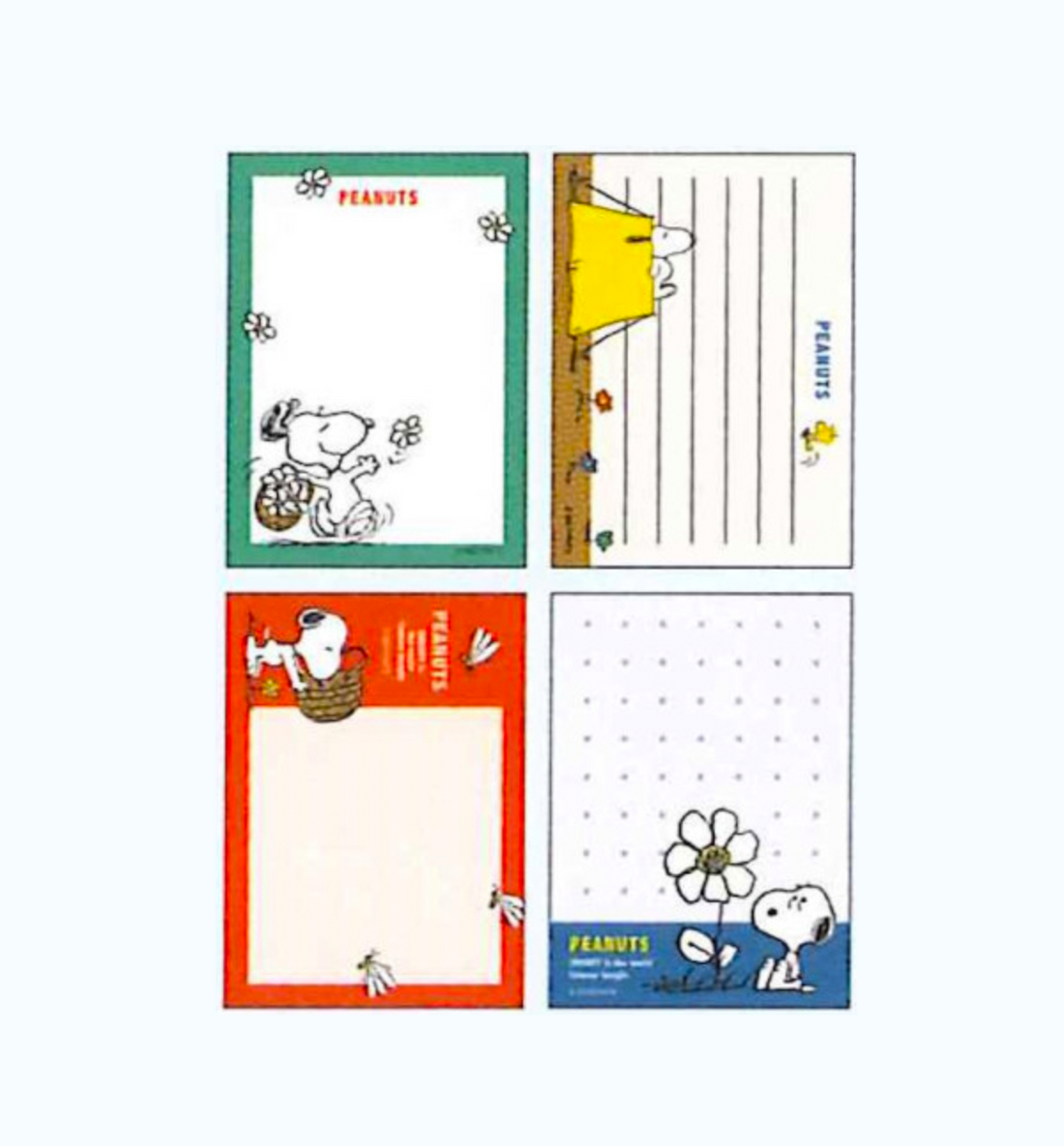 [JAPAN] Peanuts Snoopy Mini Memopad [Snoopy Flower]