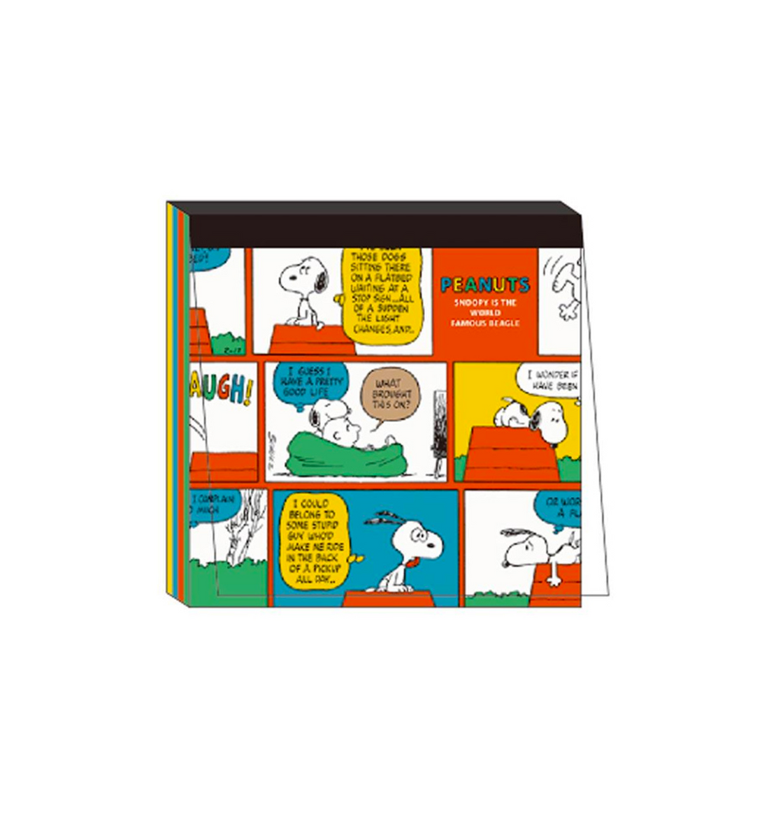 [JAPAN] Peanuts Snoopy Square Memopad [Red Cartoon]