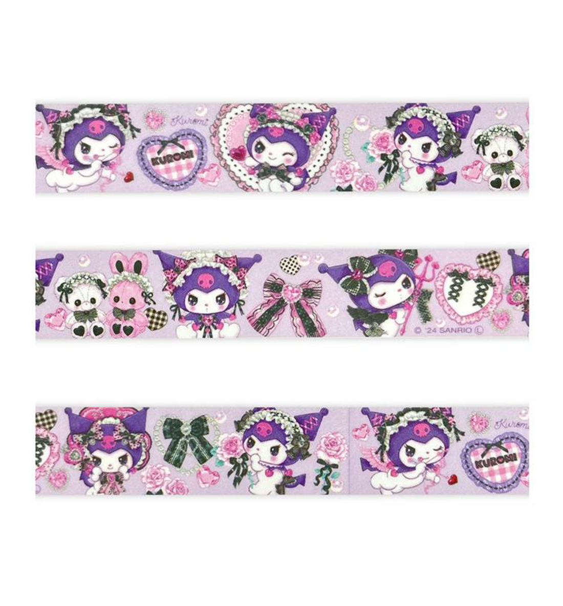 Sanrio × Amenomori Fumika Washi Tape [Kuromi/Lolita Sweetheart]