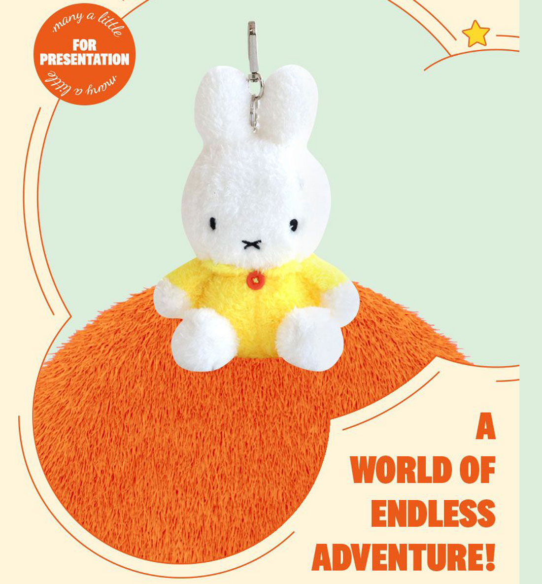 Miffy Plush Keyring [Miffy-Yellow]