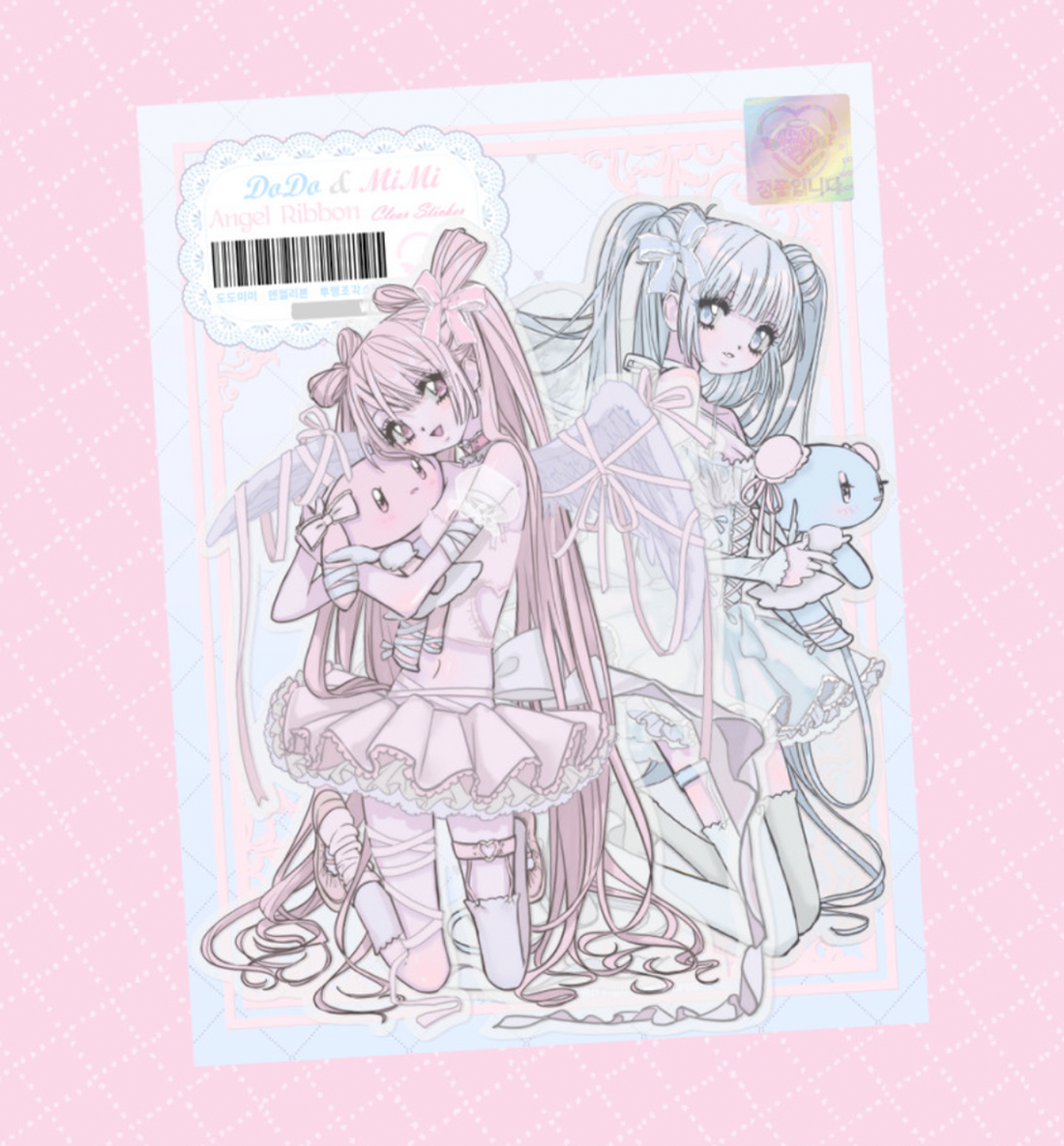 Dodo & Mimi Angel Ribbon Clear Sticker Set