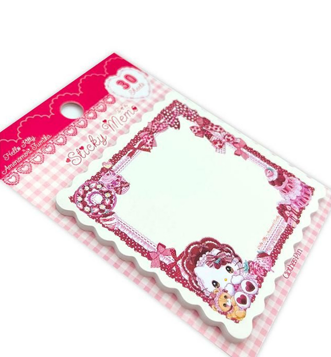 Sanrio × Amenomori Fumika Sticky Note [Hello Kitty/Lolita Sweetheart]