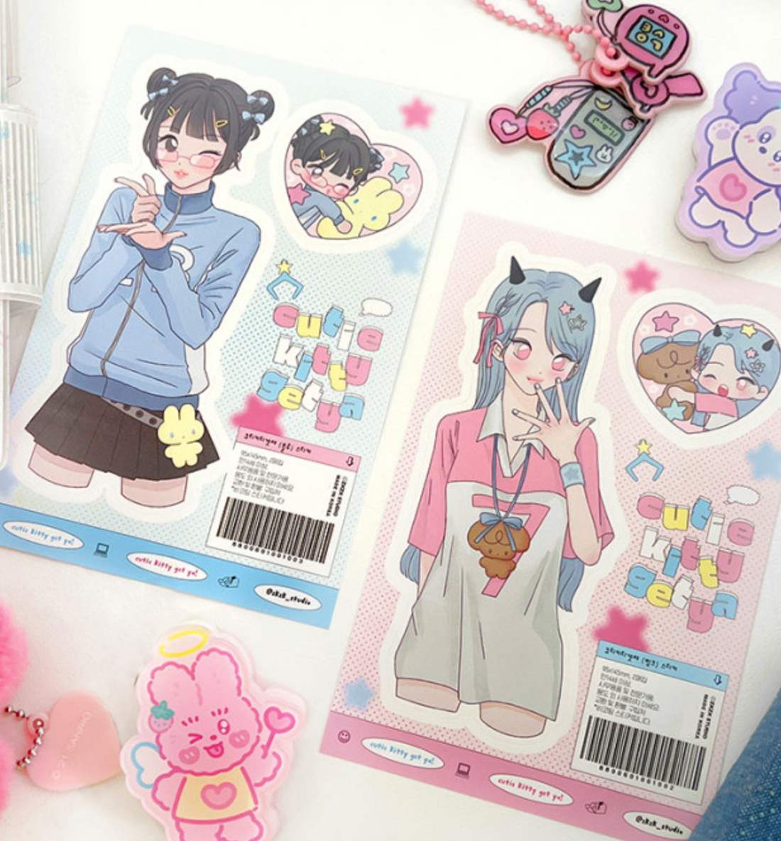 Cutie Kitty Getya Seal Sticker