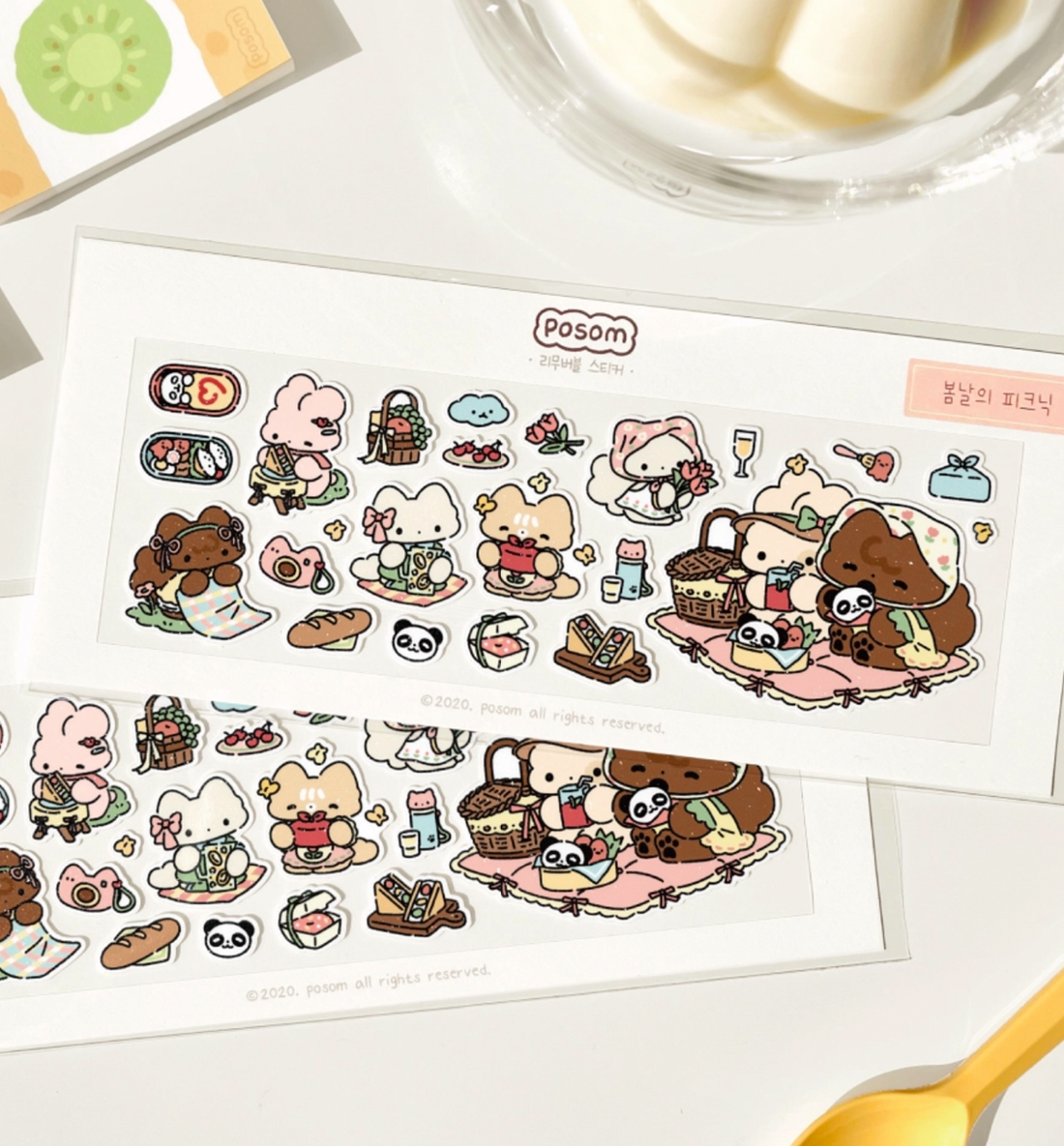 Spring Day Picnic Seal Sticker