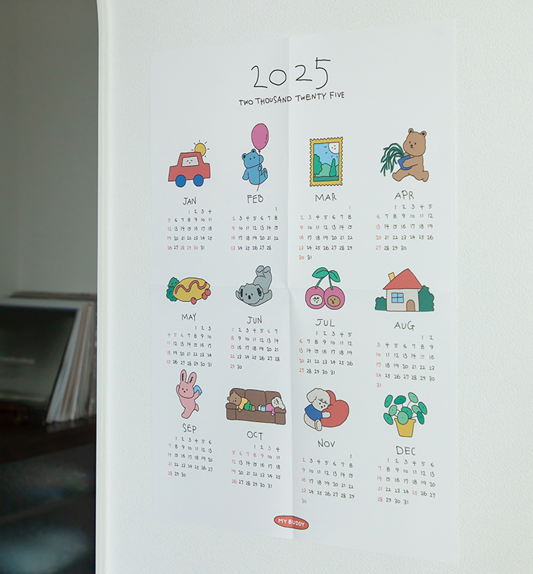 2025 My Buddy Paper Calendar