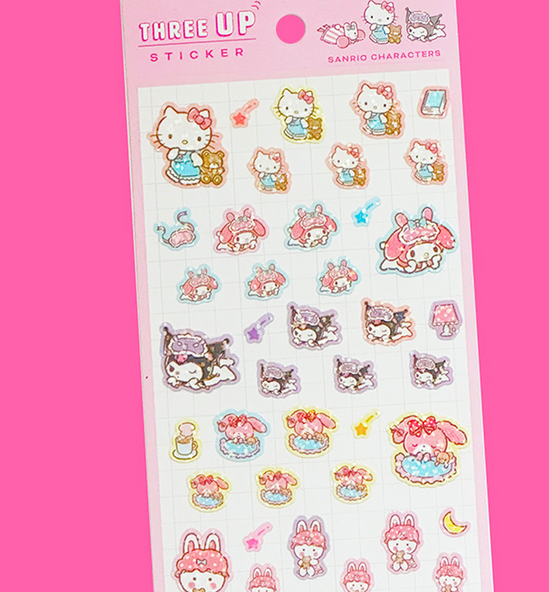 Sanrio Sparkling Hologram Sticker [Pink]