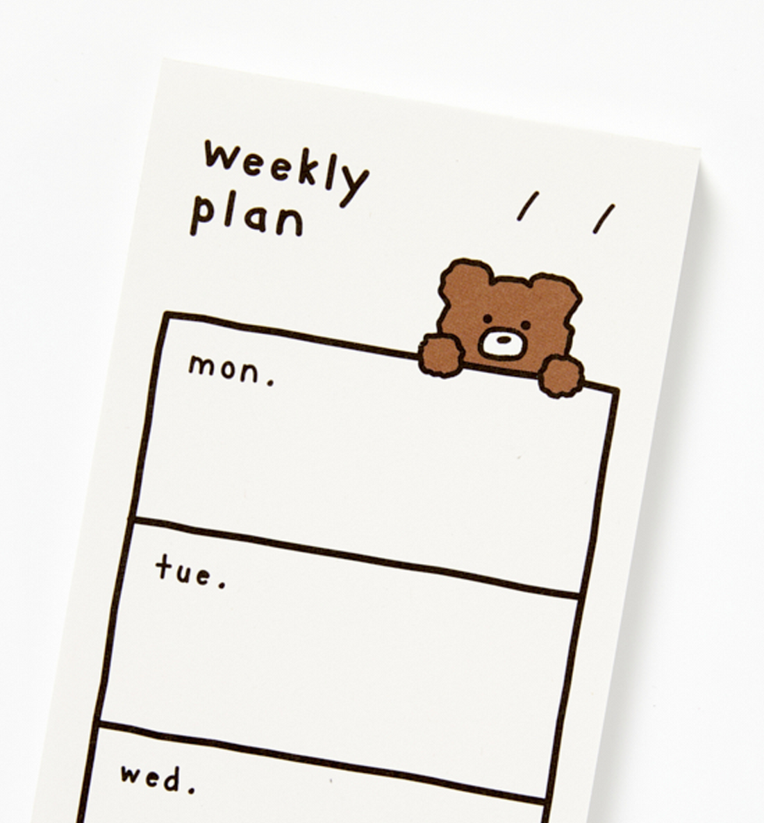 Brown Brown Weekly Memopad