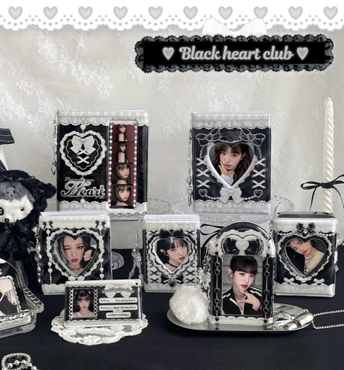 Black Lace Mini L Holder [Black Heart Club]