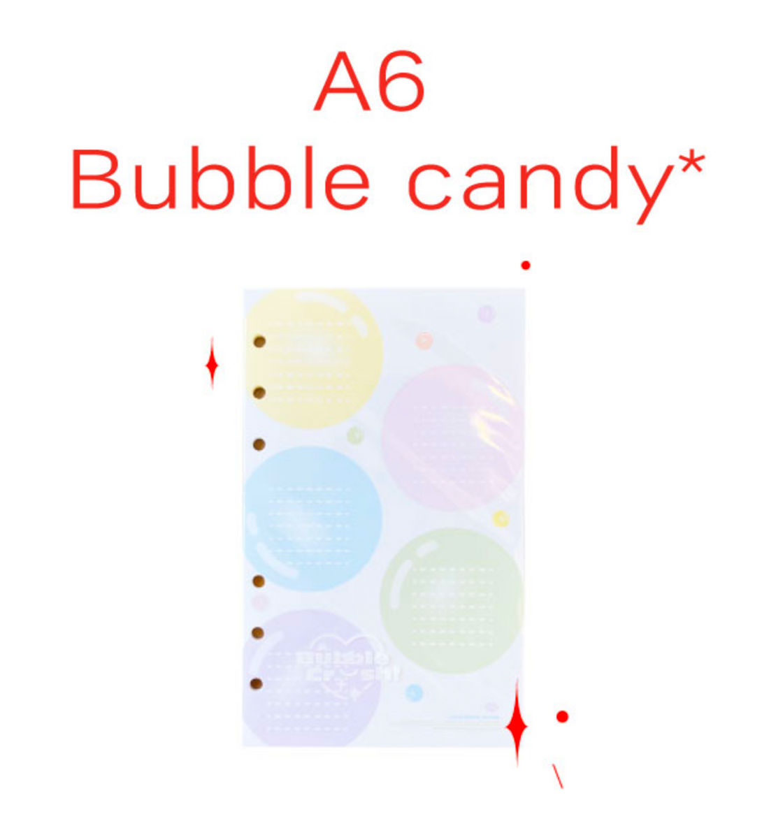 A6 Bubble Candy Paper Refill