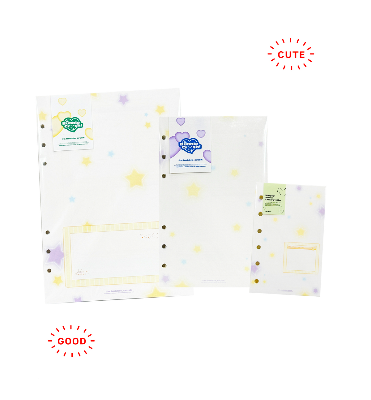 a bubble crush -A6 folder diary