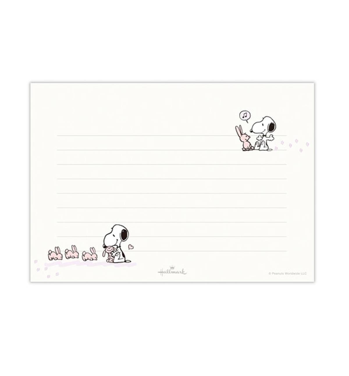 Peanuts Snoopy Be Yourself Letter Set [Purple]