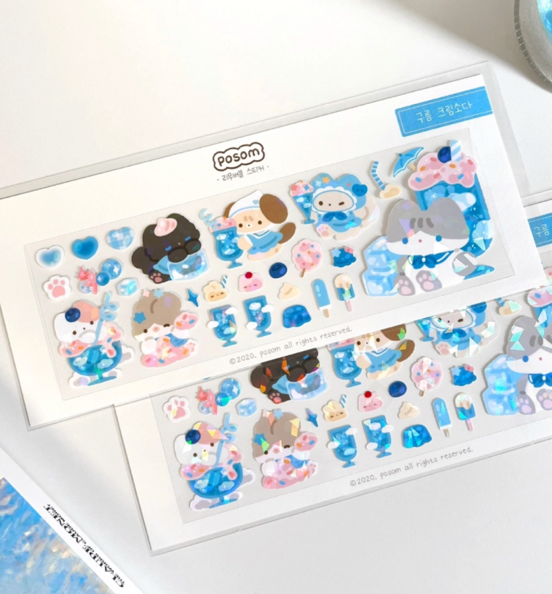 Cloud Cream Soda Seal Sticker