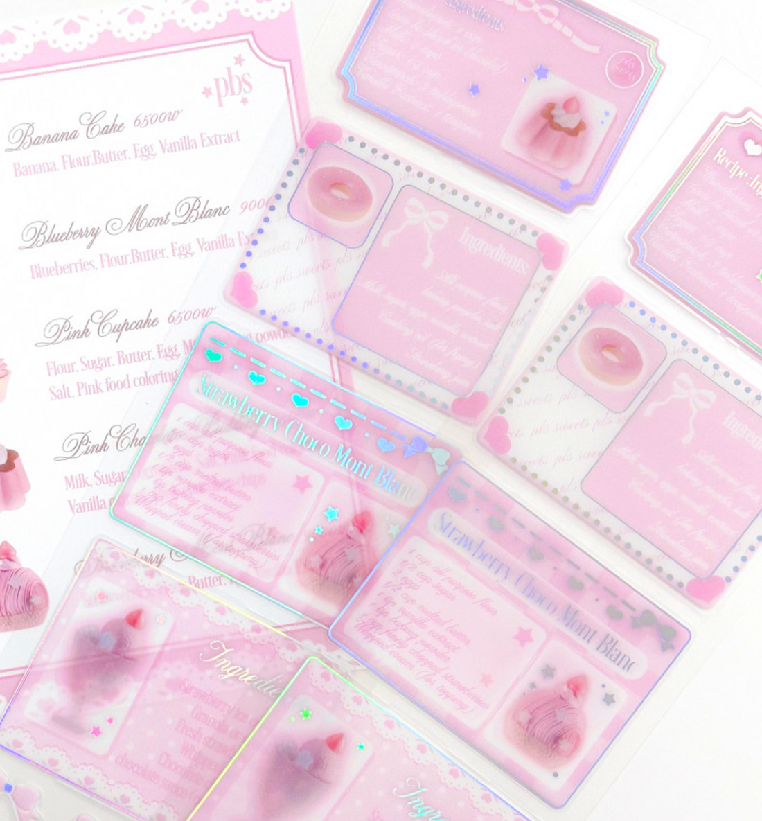 Pink Recipe Book Seal Sticker